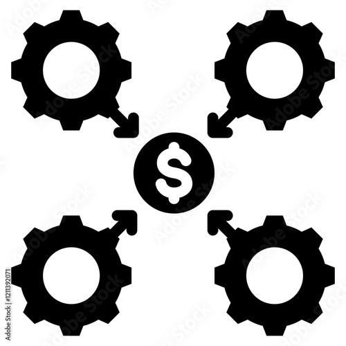 Business Integration Glyph Icon