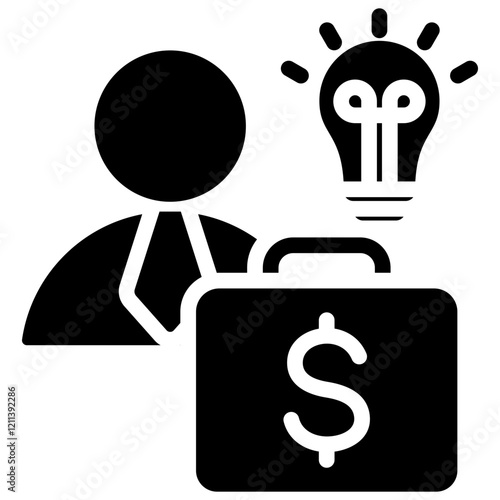 Entrepreneur Glyph Icon