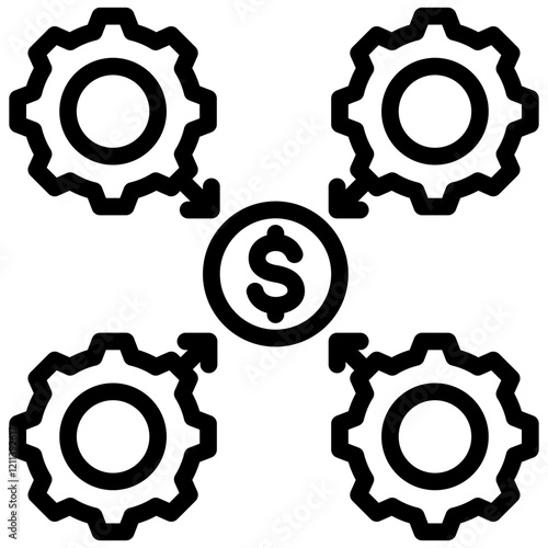 Business Integration Outline Icon