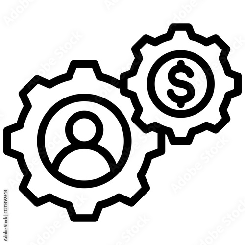 Business Management Outline Icon