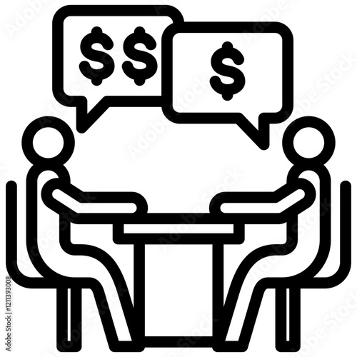 Negotiation Outline Icon