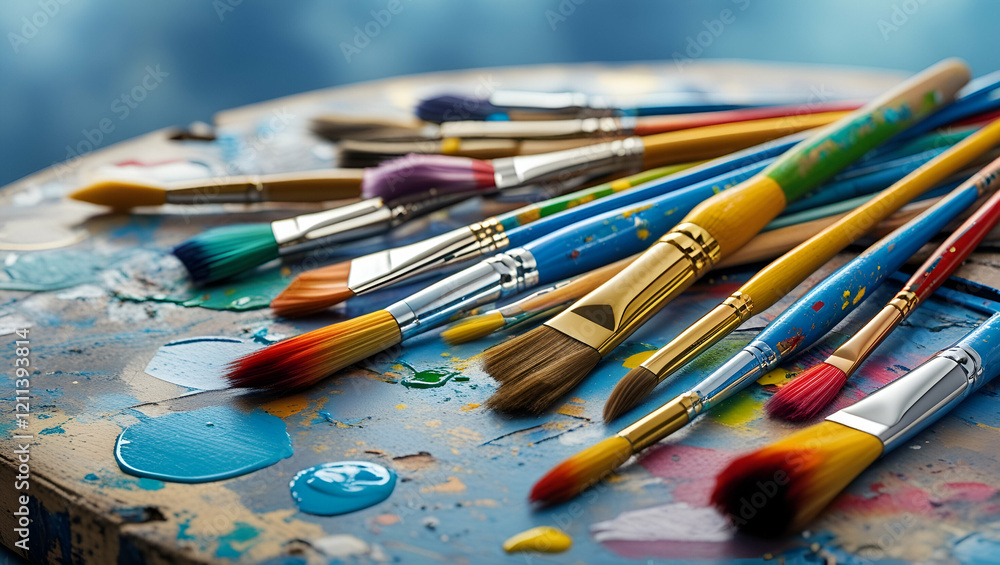 Fototapeta premium Art Brushes & Paint Brushes ai genrative