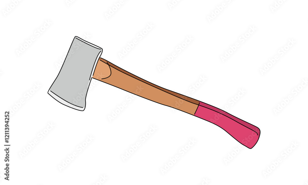 line art color of axe illustration line art color of axe illustration