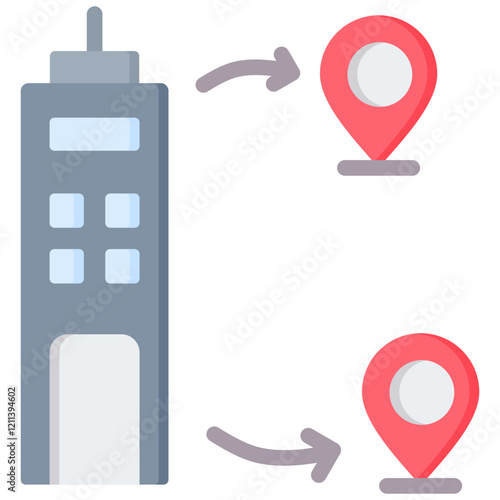 Offsourcing Flat Icon