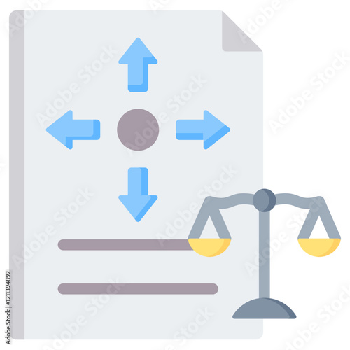 Legal Outsourcing Flat Icon