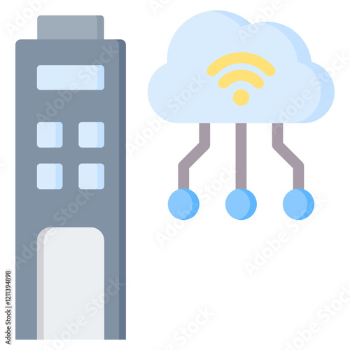Cloud Computing Flat Icon