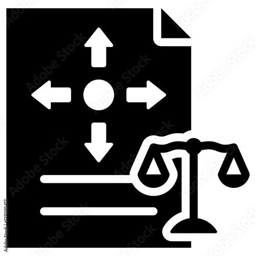 Legal Outsourcing Glyph Icon