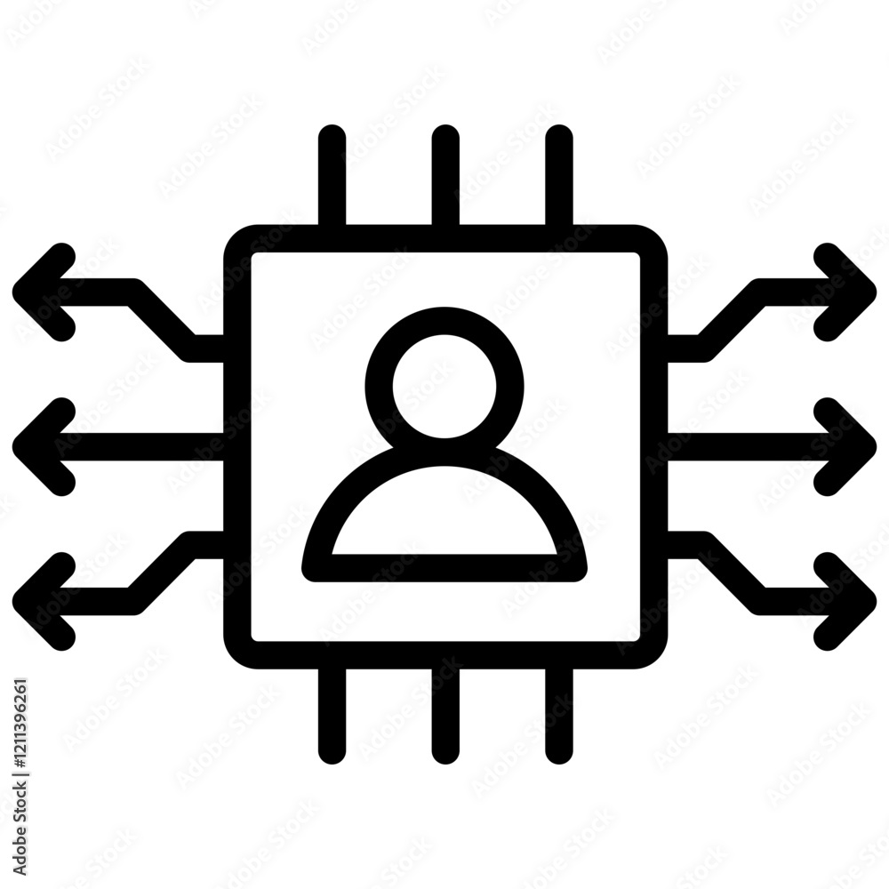 Information Technology Outline Icon Information Technology Outline Icon