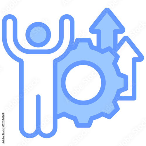 Improvement Blue Icon