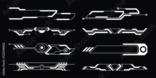 Wallpaper Mural Sci-fi futuristic hud dashboard display virtual reality technology screen. User Interface set. Statistics, Data information infographic. Vector graphic Torontodigital.ca