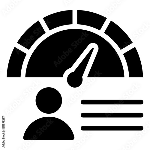 Performance Measurement Glyph Icon