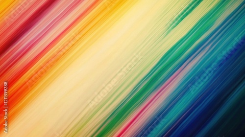 An ultra-realistic abstract background of rainbow stripes in a dynamic wave pattern, evoking movement and pride in the LGBTQ community. photo