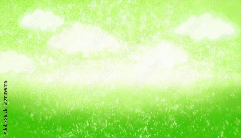 Fototapeta premium ethereal green texture with white glowing snowflake burst and light particle accents for creative background or graphic overlays