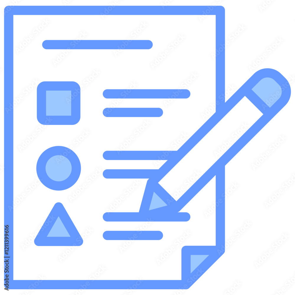 Evaluation Method Blue Icon Evaluation Method Blue Icon