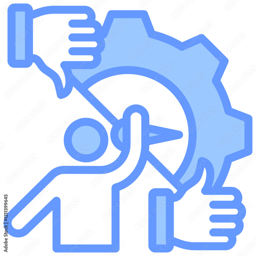 Performance Measurement Blue Icon Performance Measurement Blue Icon