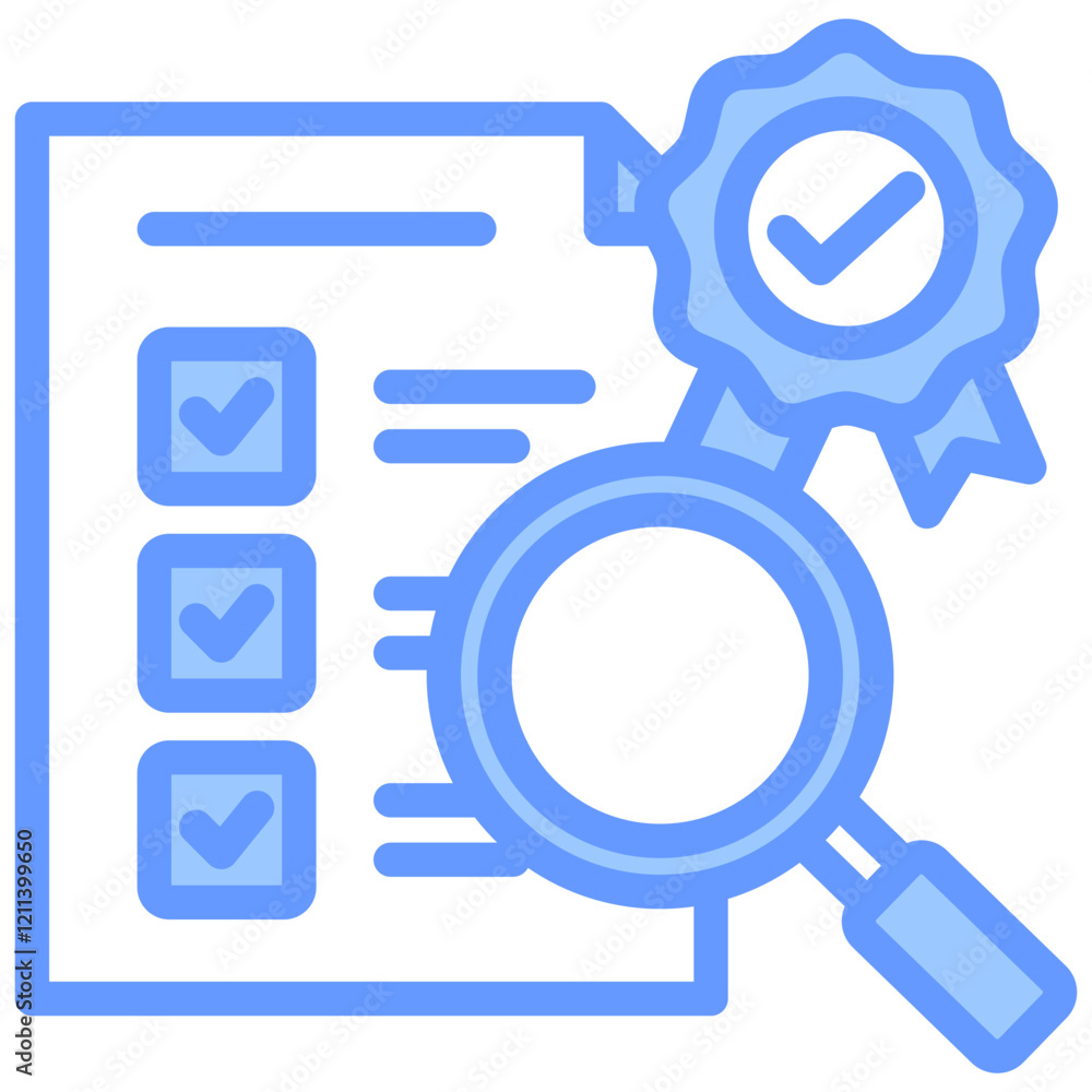 Evaluation Standard Blue Icon Evaluation Standard Blue Icon