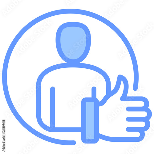 Performance Appraisal Blue Icon