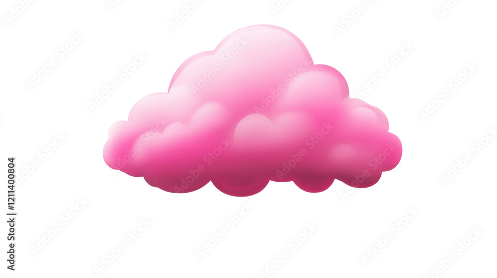 Pink cloud icon isolated on white background Pink cloud icon isolated on white background