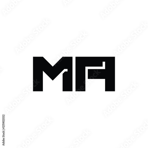 Free Download MA monogram logo design letter text name symbol monochrome logotype alphabet character simple logo - GFXLoad