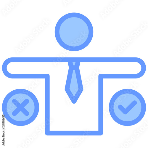 Decision Making Blue Icon
