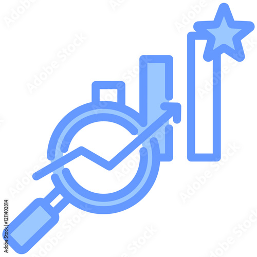 Competitive Analysis Blue Icon