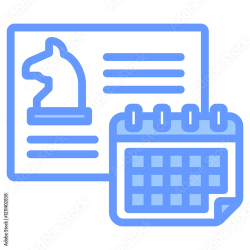 Longterm Planning Blue Icon