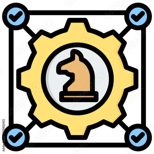 Strategic Alignment Outline Color Icon
