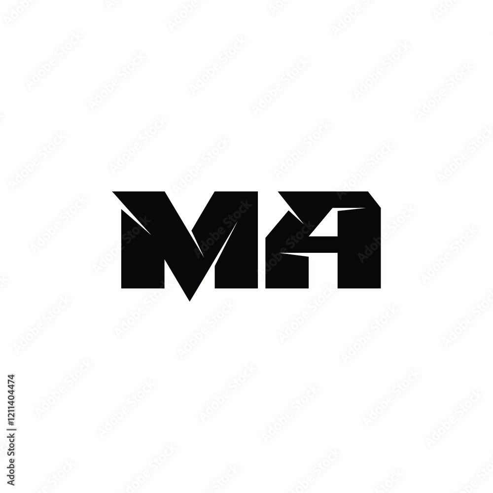 MA monogram logo design letter text name symbol monochrome logotype alphabet character simple logo MA monogram logo design letter text name symbol monochrome logotype alphabet character simple logo
