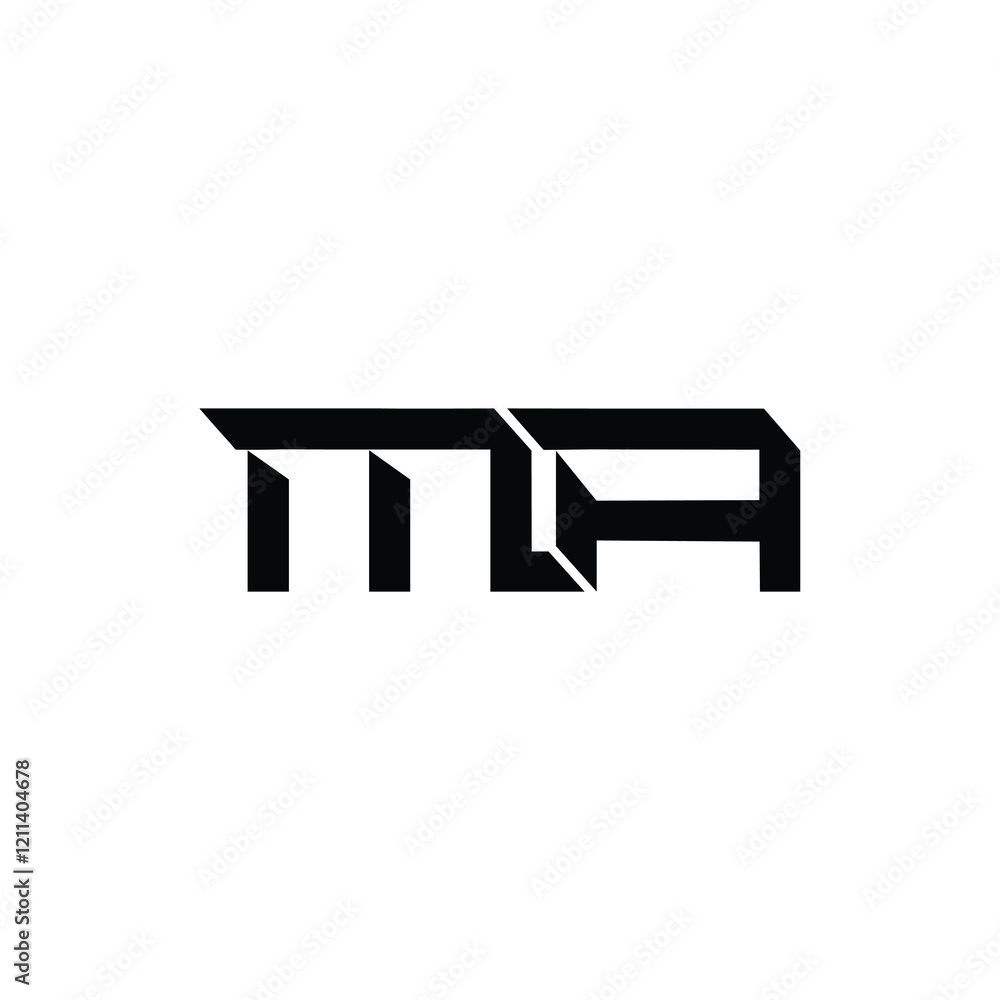 MA monogram logo design letter text name symbol monochrome logotype alphabet character simple logo MA monogram logo design letter text name symbol monochrome logotype alphabet character simple logo