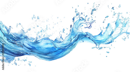 Wallpaper Mural water splash isolated on white background  Torontodigital.ca