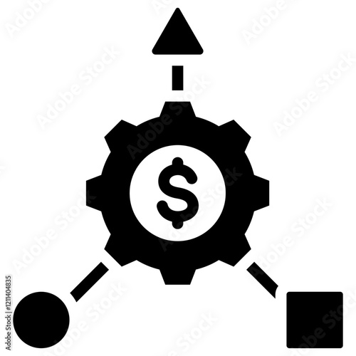Business Model Glyph Icon