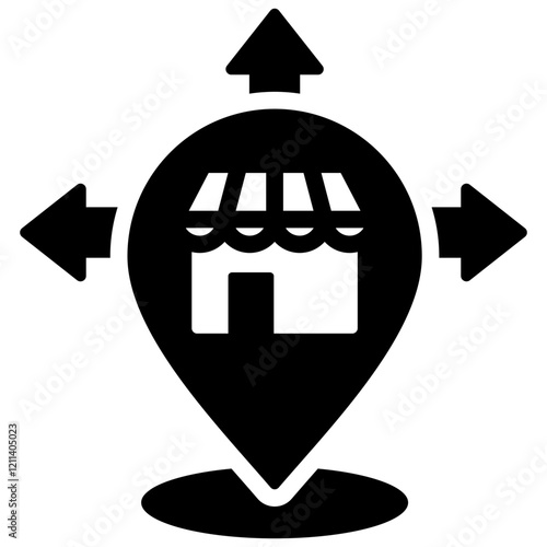 Market Expansion Glyph Icon