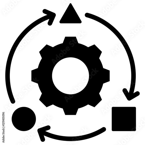 Change Management Glyph Icon