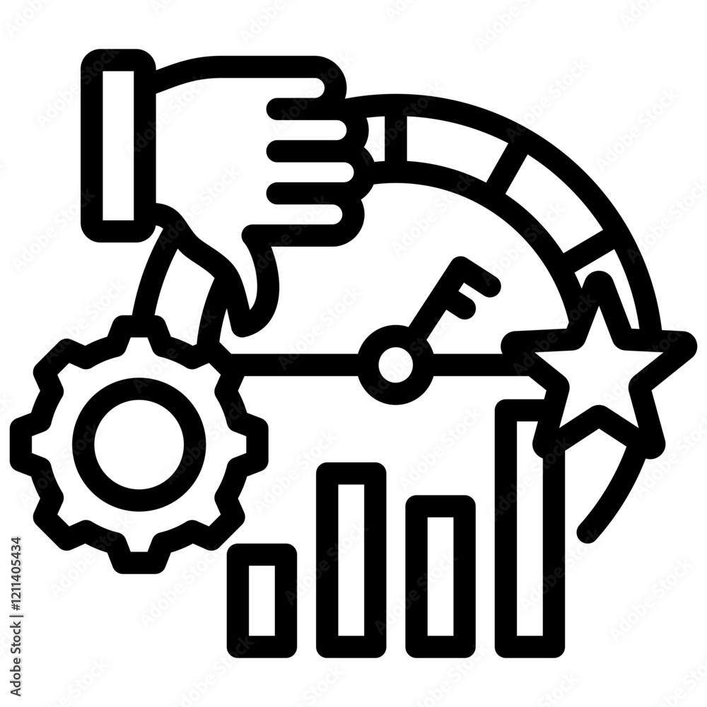 Key Performance Indicator Outline Icon Key Performance Indicator Outline Icon