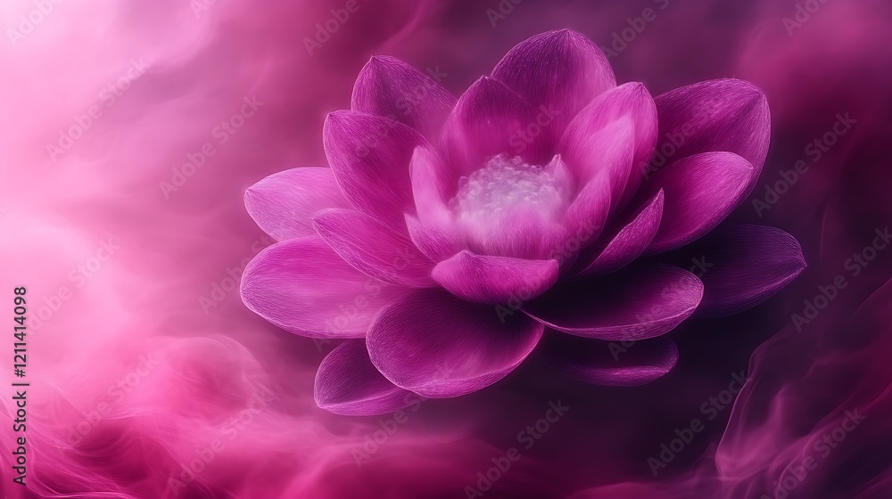 A Vivid Pink Flower in Smoky Haze A Vivid Pink Flower in Smoky Haze