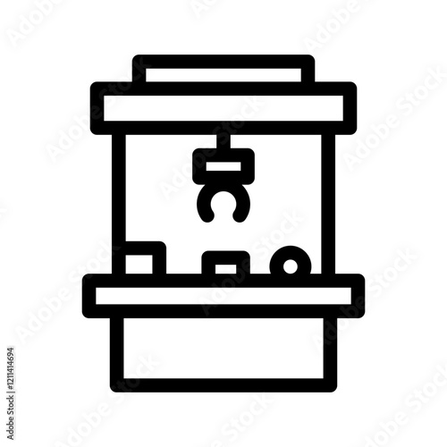 claw machine outline style