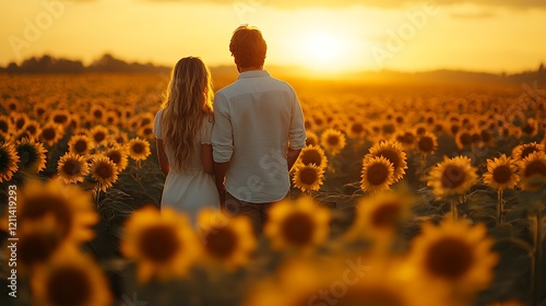 Sunflower field stretching to the horizon, sunny beauty, golden symphony, nature's cheerfulness :: sunflower picking, summer picnic, bee pollination 