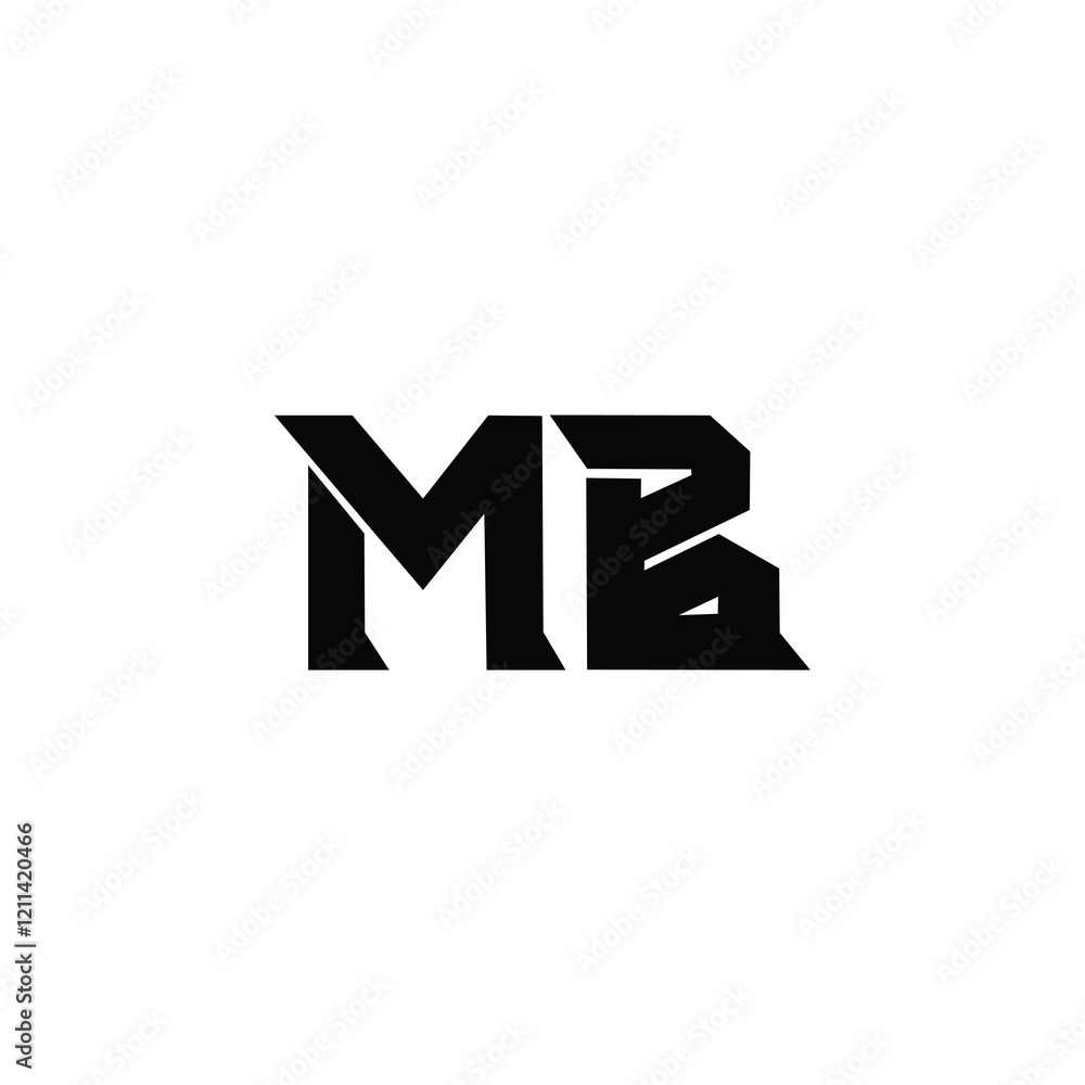 MB monogram logo design letter text name symbol monochrome logotype alphabet character simple logo MB monogram logo design letter text name symbol monochrome logotype alphabet character simple logo