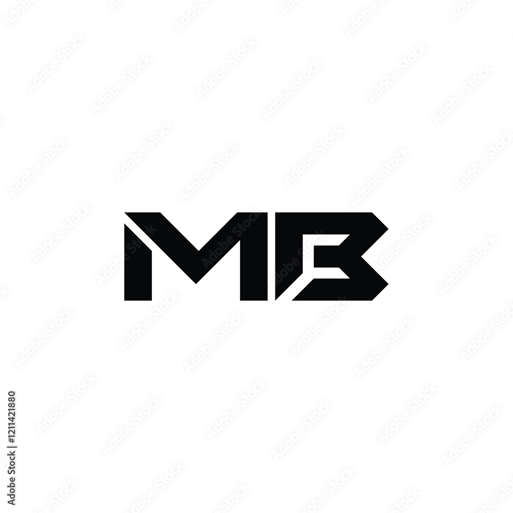 MB monogram logo design letter text name symbol monochrome logotype alphabet character simple logo MB monogram logo design letter text name symbol monochrome logotype alphabet character simple logo
