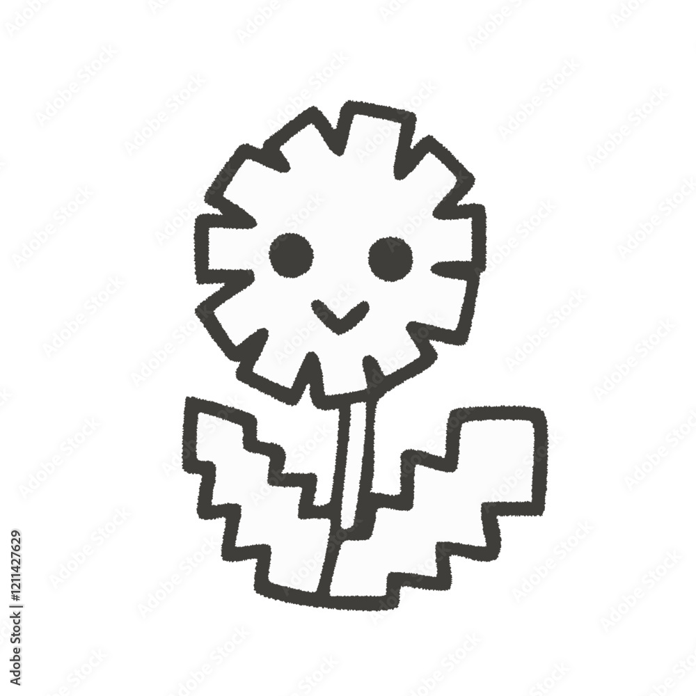 かわいいタンポポのキャラクター かわいいタンポポのキャラクター