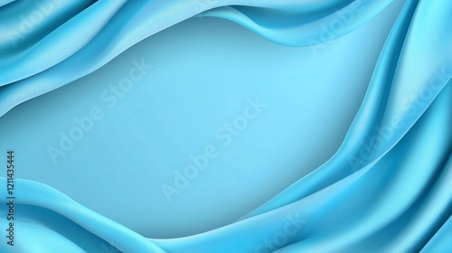 Wallpaper Mural Elegant light blue silk fabric drapes with copy space. Torontodigital.ca
