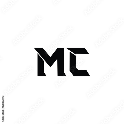 MC monogram logo design letter text name symbol monochrome logotype alphabet character simple logo