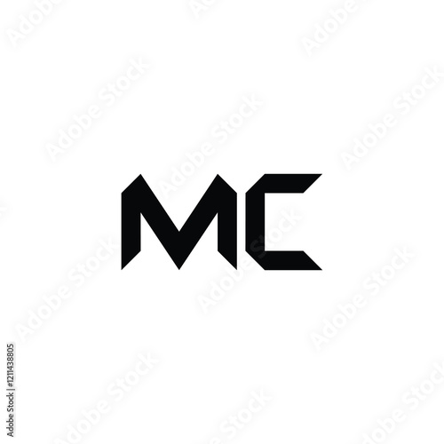 MC monogram logo design letter text name symbol monochrome logotype alphabet character simple logo