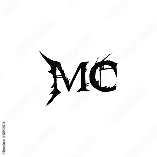 MC monogram logo design letter text name symbol monochrome logotype alphabet character simple logo