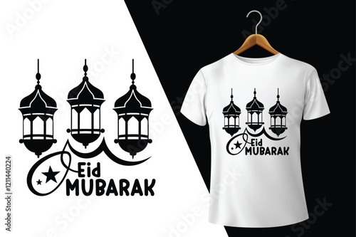 eid Mubarak t shirt design vector illustration