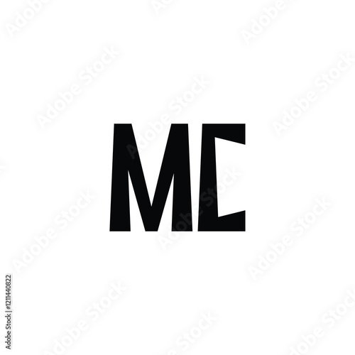 MC monogram logo design letter text name symbol monochrome logotype alphabet character simple logo