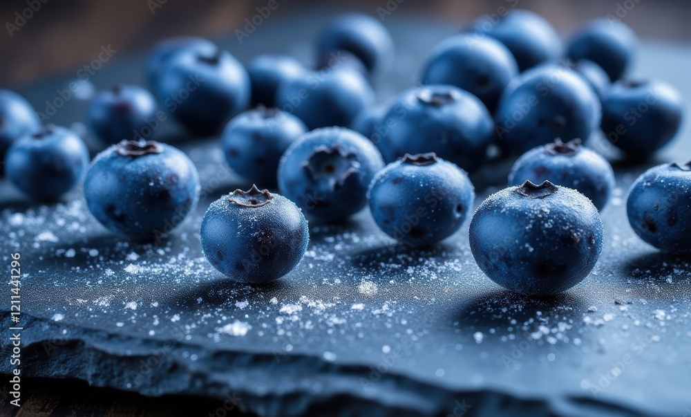 Fresh blueberries sprinkled with sugar Fresh blueberries sprinkled with sugar
