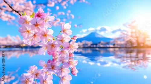 Hirosaki Park's Spectacular Sakura Cherry Blossom in Full Bloom photo