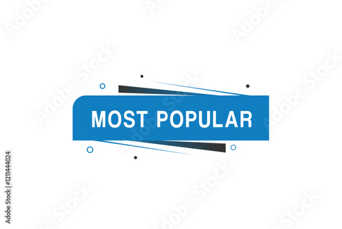 Most popular banner template web element or announcement. vector illustration design flat style.