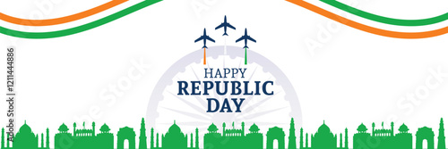 Vector illustration of Happy Republic Day Sale social media feed template